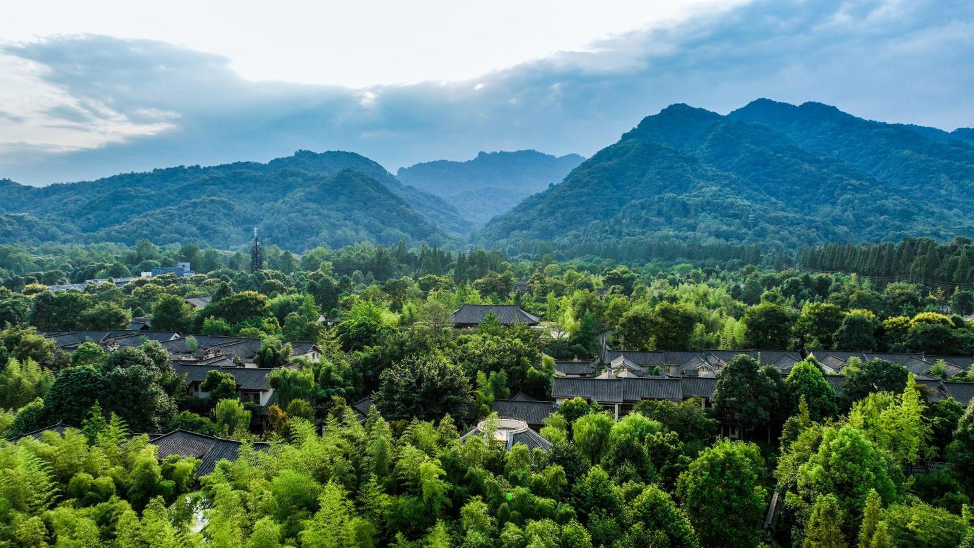 Six Senses Qing Cheng Mountain Hotel Chengdu Exterior foto