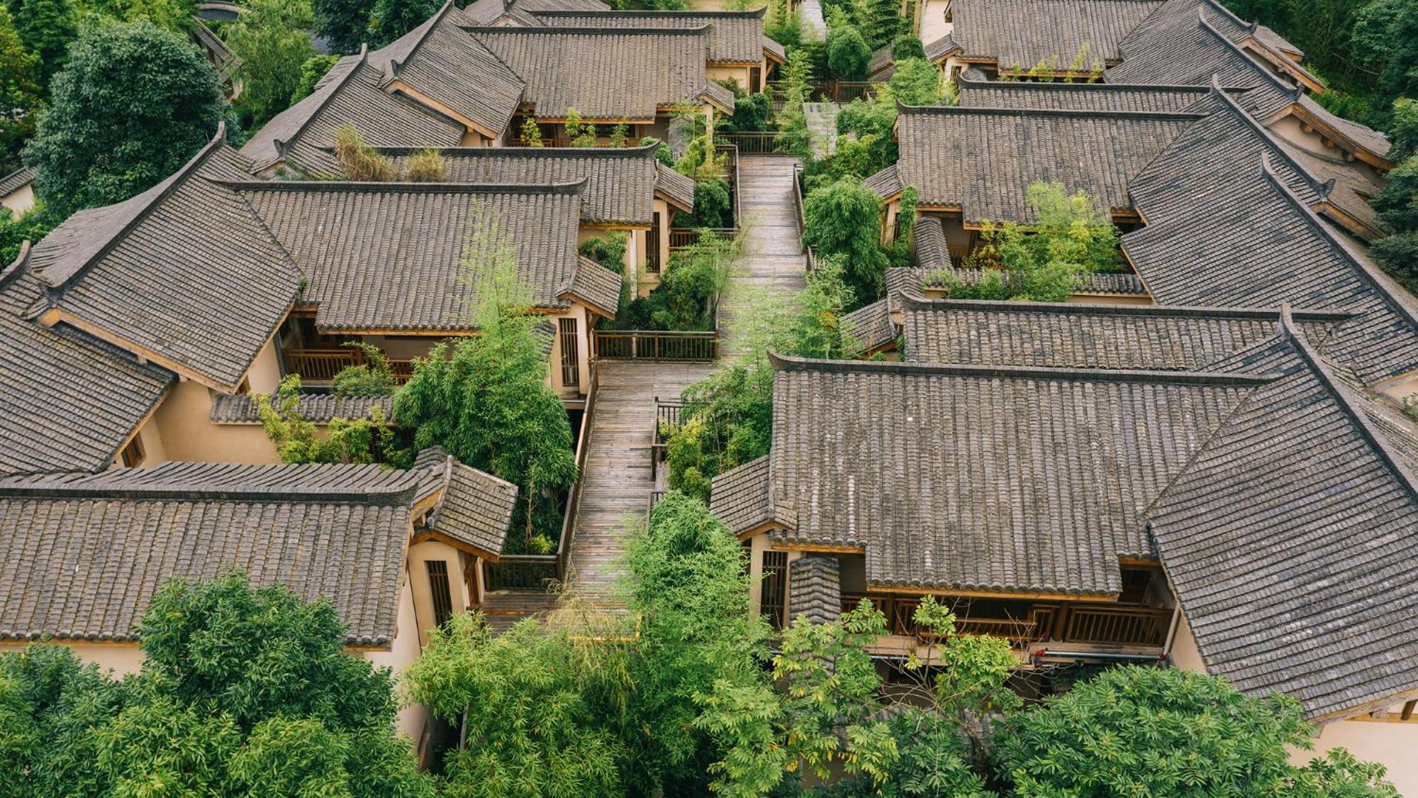 Six Senses Qing Cheng Mountain Hotel Chengdu Exterior foto